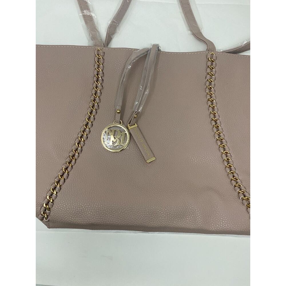 NWT Badgley Mischka Women's Large Decorative Chain Tote Taupe - Picture 7 of 11
